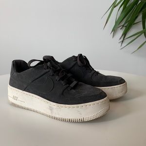 Nike Platfrom Air Force Ones Grey Suede Limited Edition